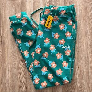 Golf Wang Tyler The Creator ‘Find Some Time’ Sweatpants Green Flower Size Medium